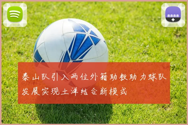 泰山队引入两位外籍助教助力球队发展实现土洋结合新模式